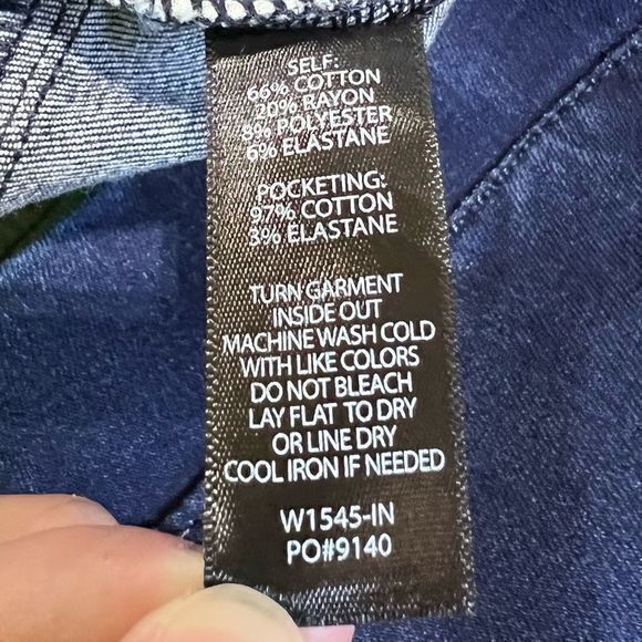 Betabrand Yoga Denim Classic Pull On Skinny Leg Jeans Dark Wash Medium Long - Picture 9 of 11